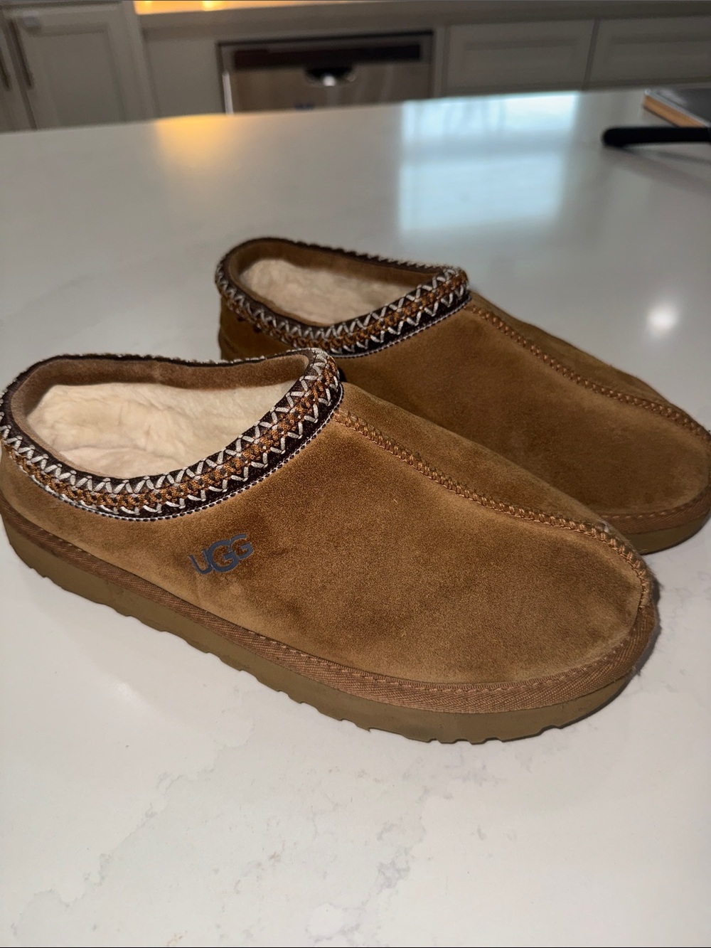 UGG Chestnut Tasman Suede Slip-On Mule Slippers